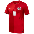 Canada J. DAVID #10 Home World Cup 2026 Jersey Red Men's