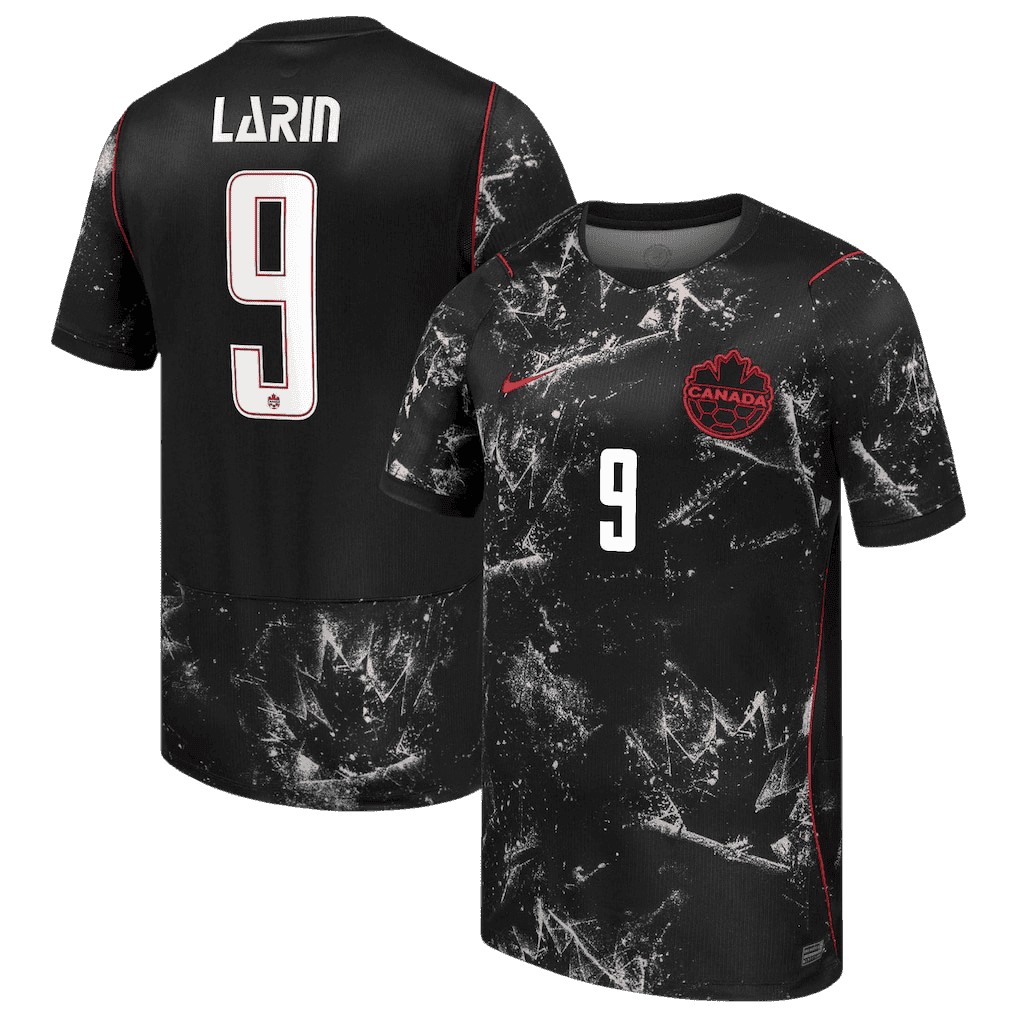 Canada LARIN #9 Away World Cup 2026 Jersey Black Men's