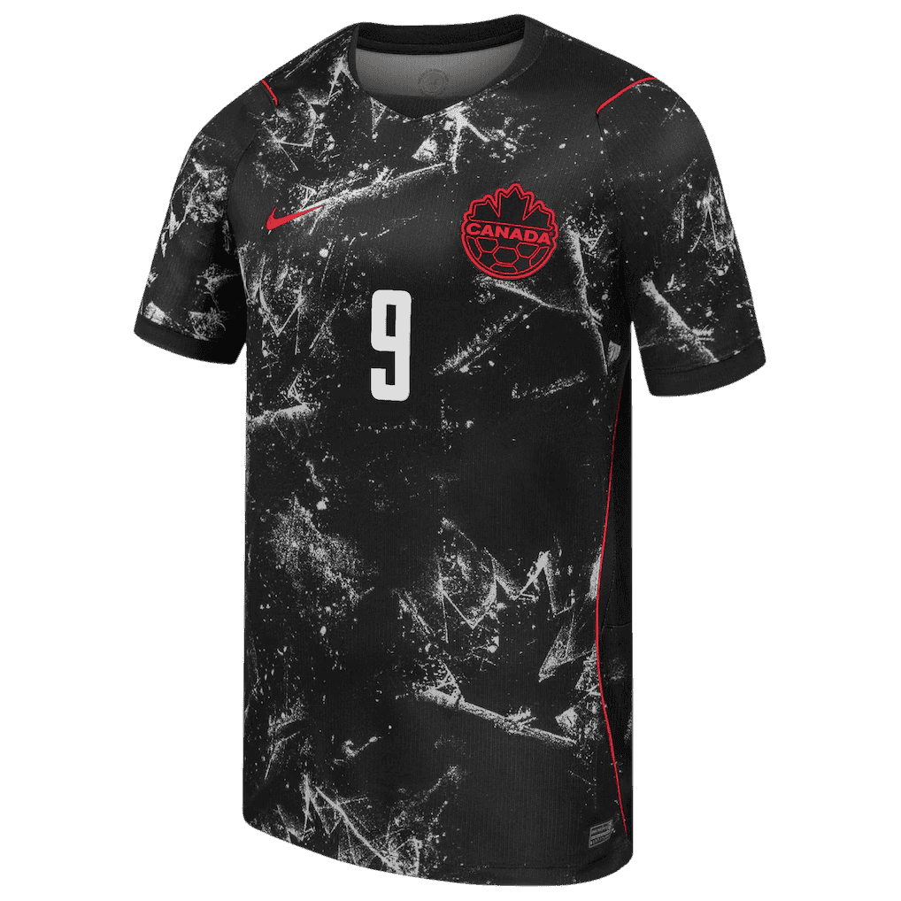 Canada LARIN #9 Away World Cup 2026 Jersey Black Men's
