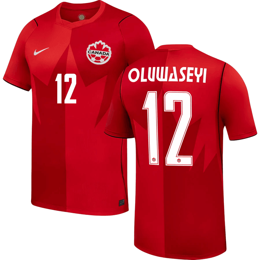 Canada OLUWASEYI #12 Home World Cup 2026 Jersey Red Men's