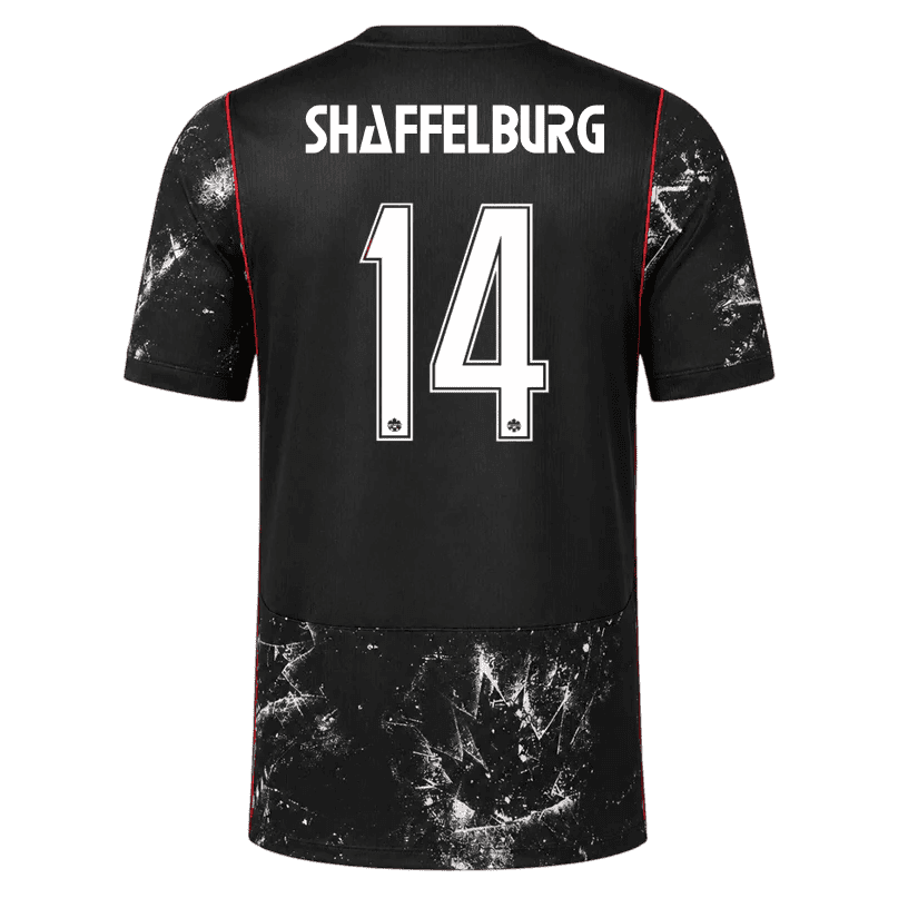 Canada SHAFFELBURG #14 Away World Cup 2026 Jersey Black Men's