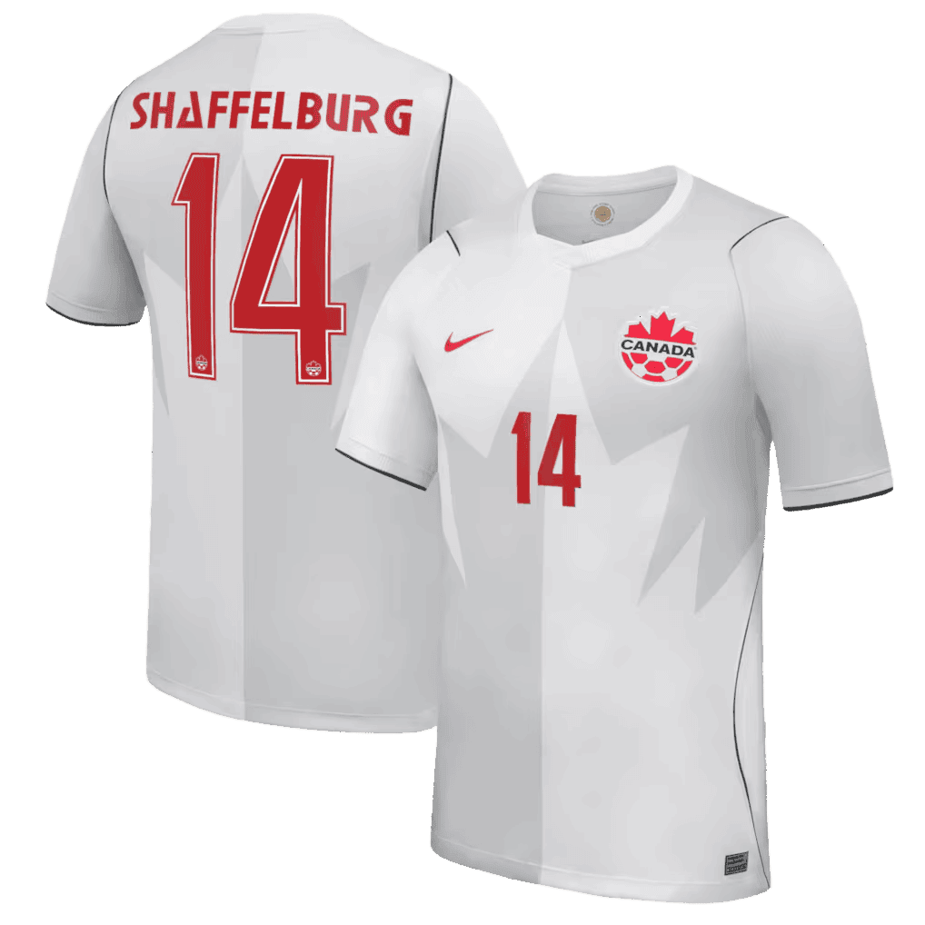 Canada SHAFFELBURG #14 Third World Cup 2026 Jersey White Men's