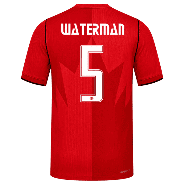 Canada WATERMAN #5 Home World Cup 2026 Jersey Red Men's