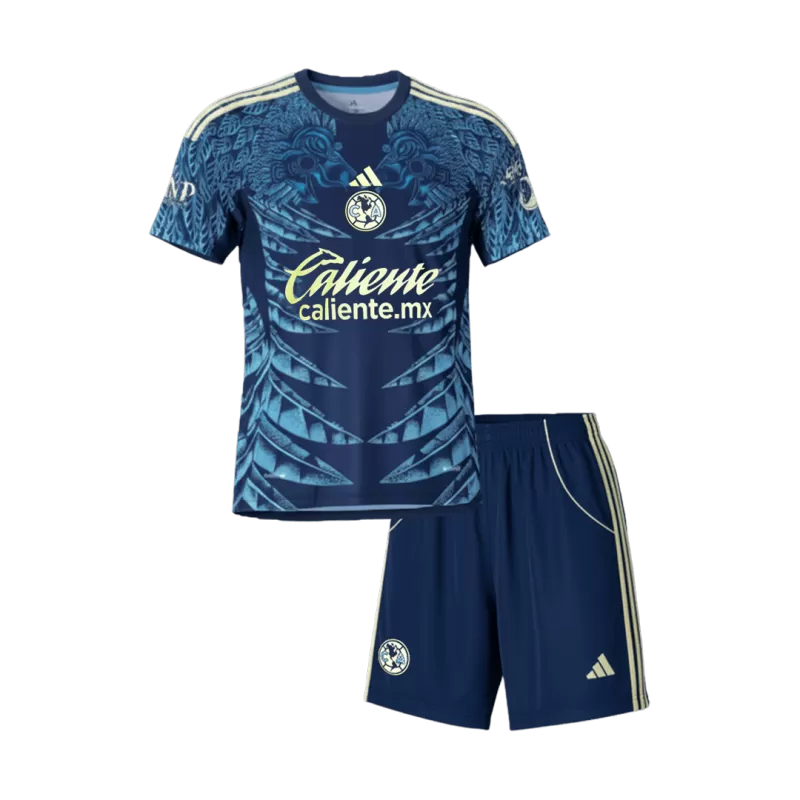 Club America Away 2025/26 Kit Navy Blue Kids