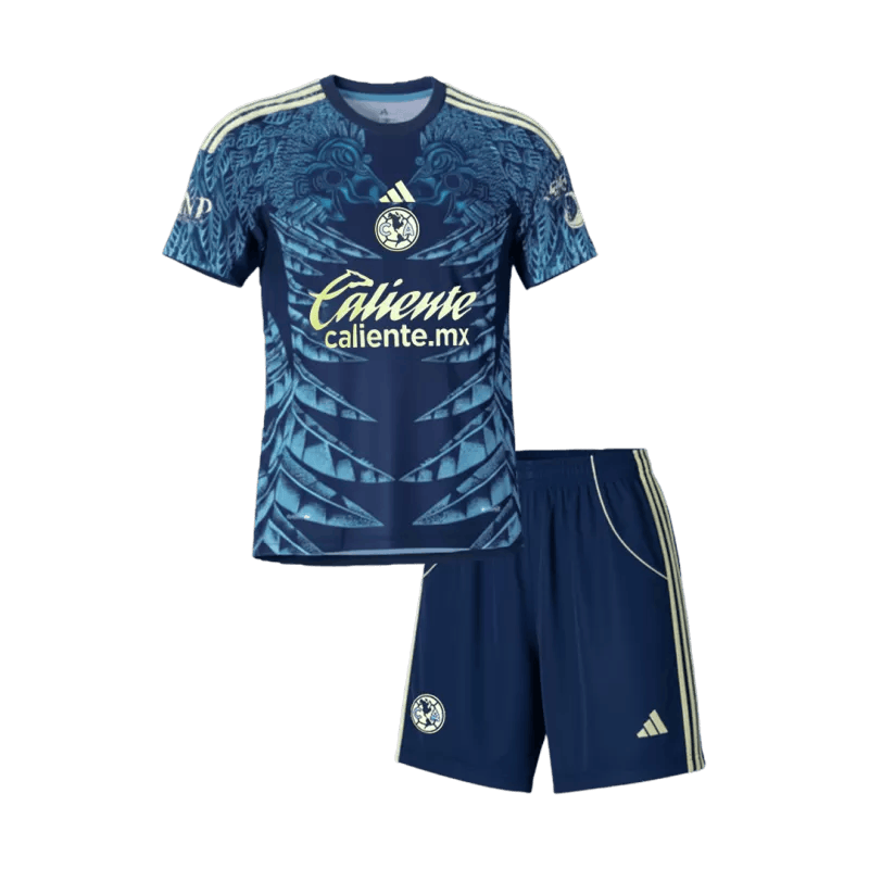 Club America Away 2025/26 Kit Navy Blue Kids