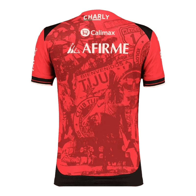 Club Tijuana Home 2025/26 Jersey Black & Red Men's