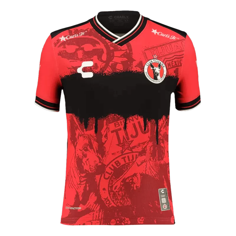 Club Tijuana Home 2025/26 Jersey Black & Red Men's