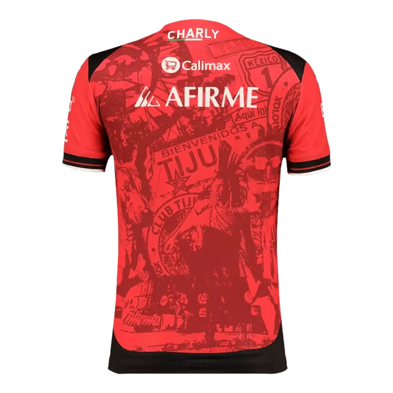 Club Tijuana Home 2025/26 Jersey Black & Red Men's