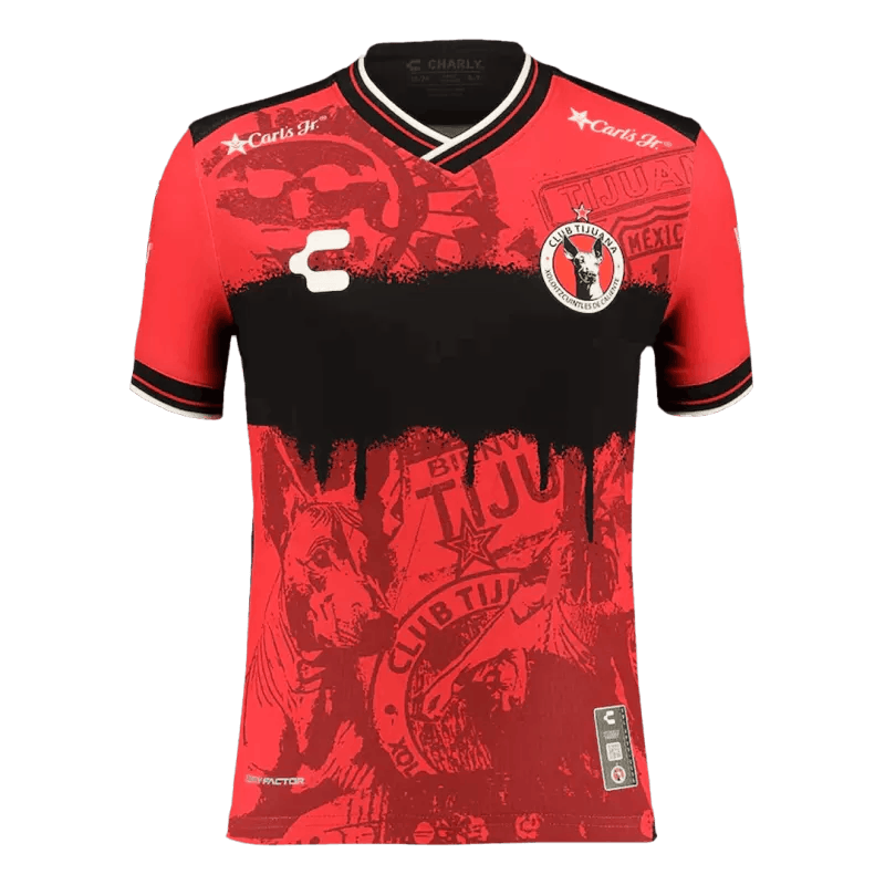 Club Tijuana Home 2025/26 Jersey Black & Red Men's