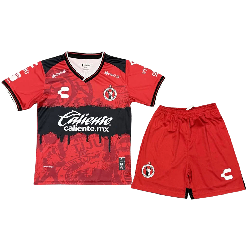 Club Tijuana Home 2025/26 Kit Black & Red Kids