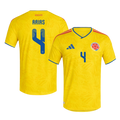 Colombia ARIAS #4 Home World Cup 2026 Jersey Yellow Men's