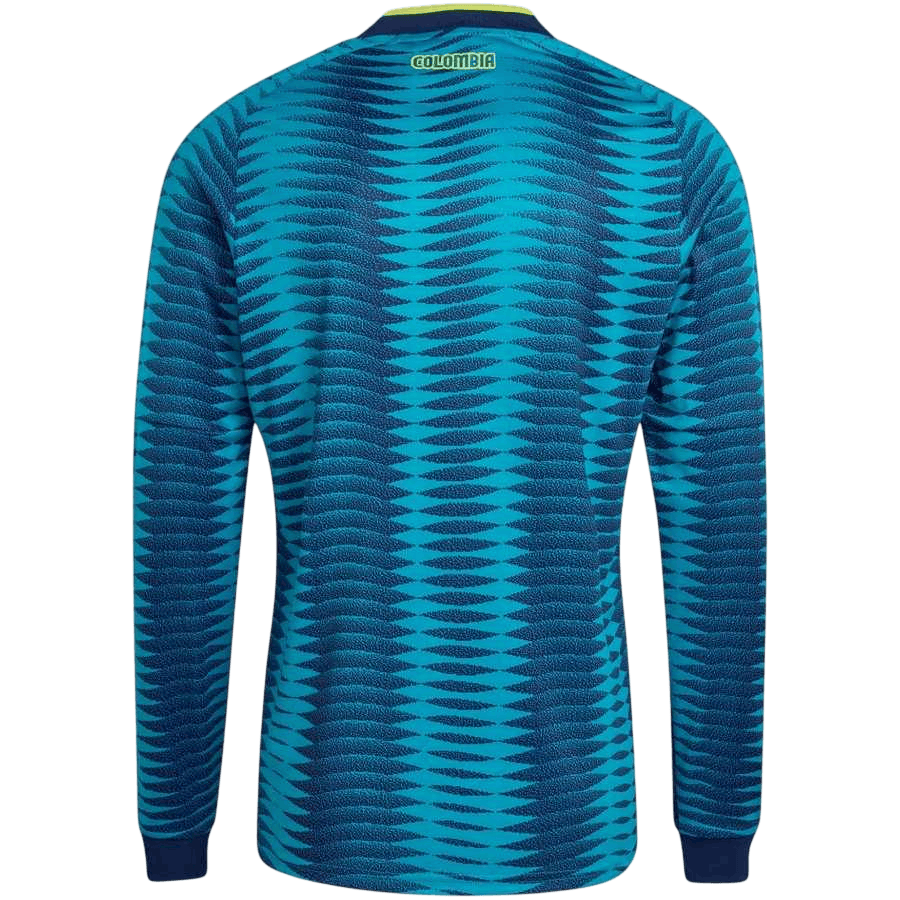 Colombia Away World Cup 2026 Long Sleeve Jersey Blue Men's