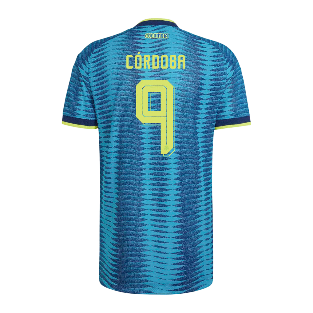 Colombia CÓRDOBA #9 Away World Cup 2026 Jersey Blue Men's