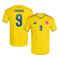 Colombia CÓRDOBA #9 Home World Cup 2026 Jersey Yellow Men's