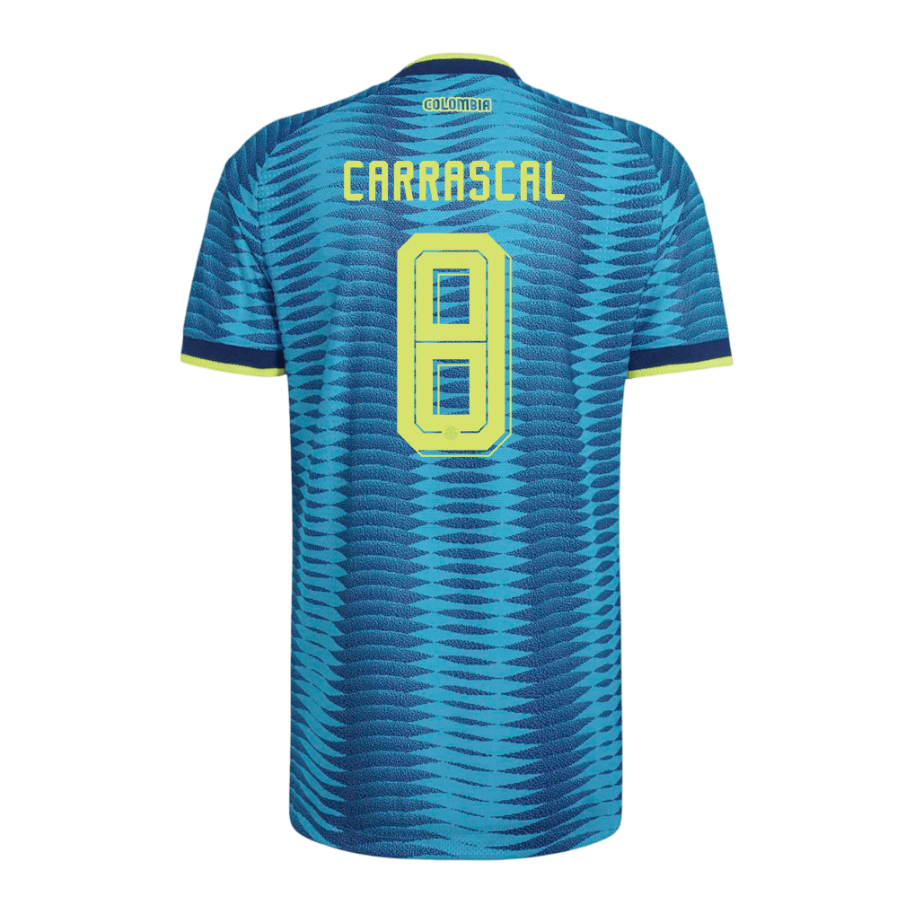 Colombia CARRASCAL #8 Away World Cup 2026 Jersey Blue Men's