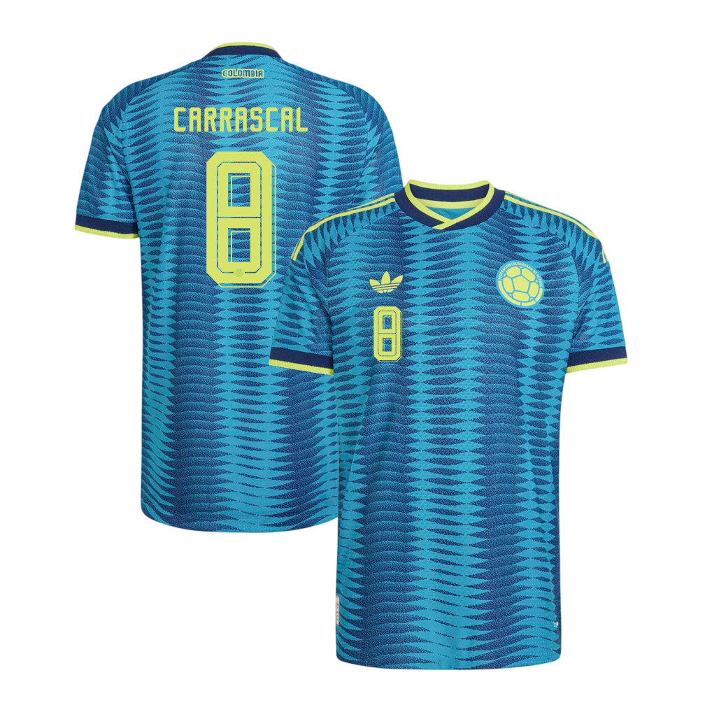 Colombia CARRASCAL #8 Away World Cup 2026 Jersey Blue Men's