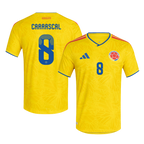 Colombia CARRASCAL #8 Home World Cup 2026 Jersey Yellow Men's