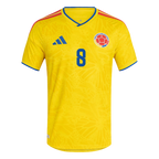 Colombia CARRASCAL #8 Home World Cup 2026 Jersey Yellow Men's