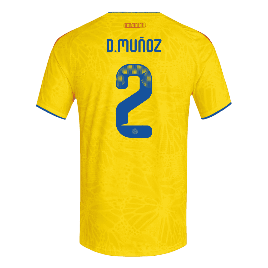 Colombia D. MUÑOZ #2 Home World Cup 2026 Jersey Yellow Men's