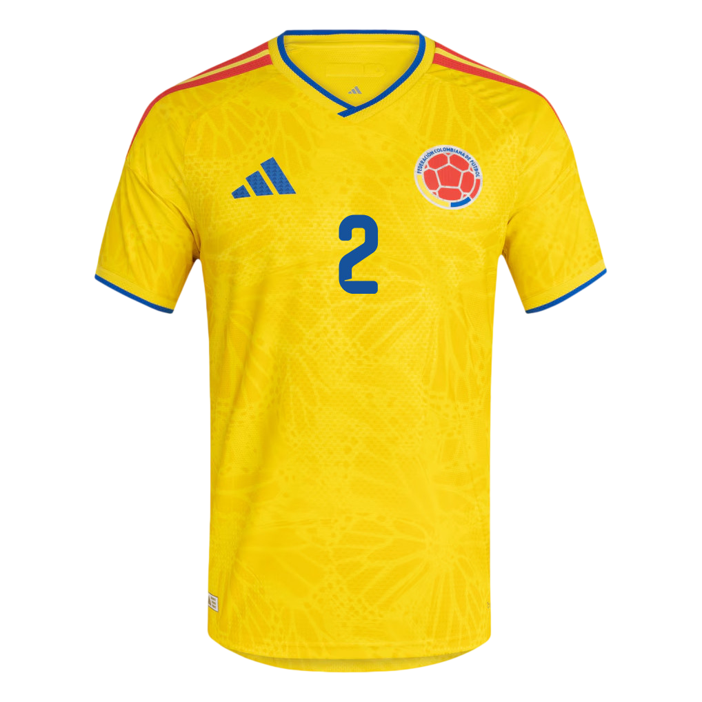 Colombia D. MUÑOZ #2 Home World Cup 2026 Jersey Yellow Men's