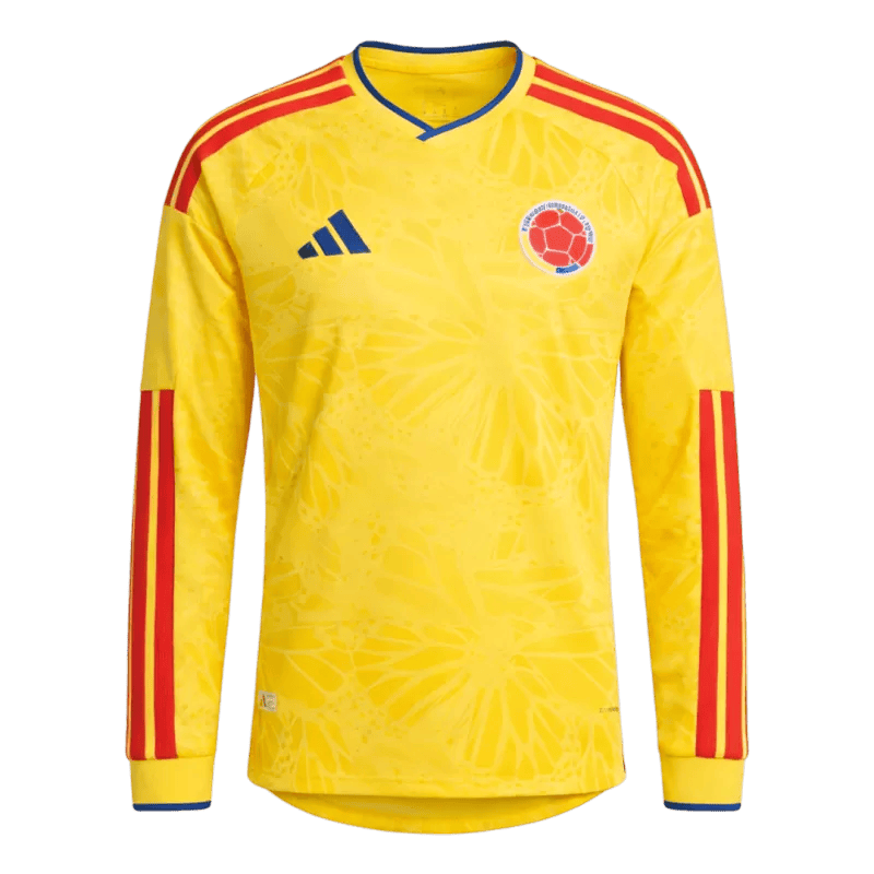 Colombia Home World Cup 2026 Long Sleeve Jersey Yellow Men's