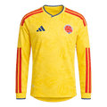 Colombia Home World Cup 2026 Long Sleeve Jersey Yellow Men's