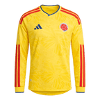Colombia Home World Cup 2026 Long Sleeve Jersey Yellow Men's