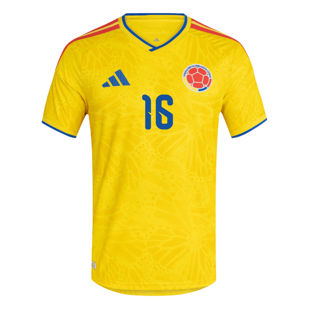 Colombia J. LERMA #16 Home World Cup 2026 Jersey Yellow Men's