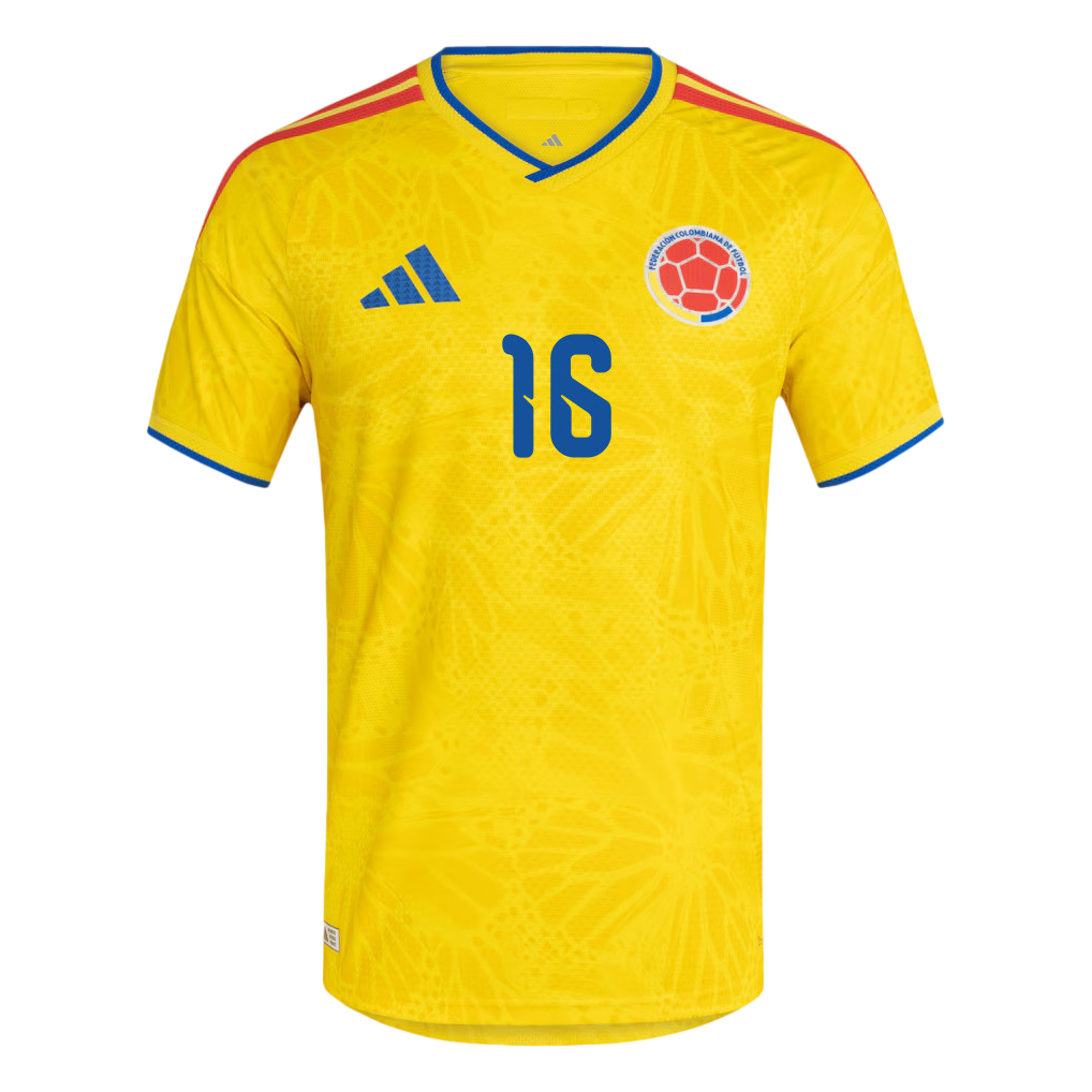 Colombia J. LERMA #16 Home World Cup 2026 Jersey Yellow Men's