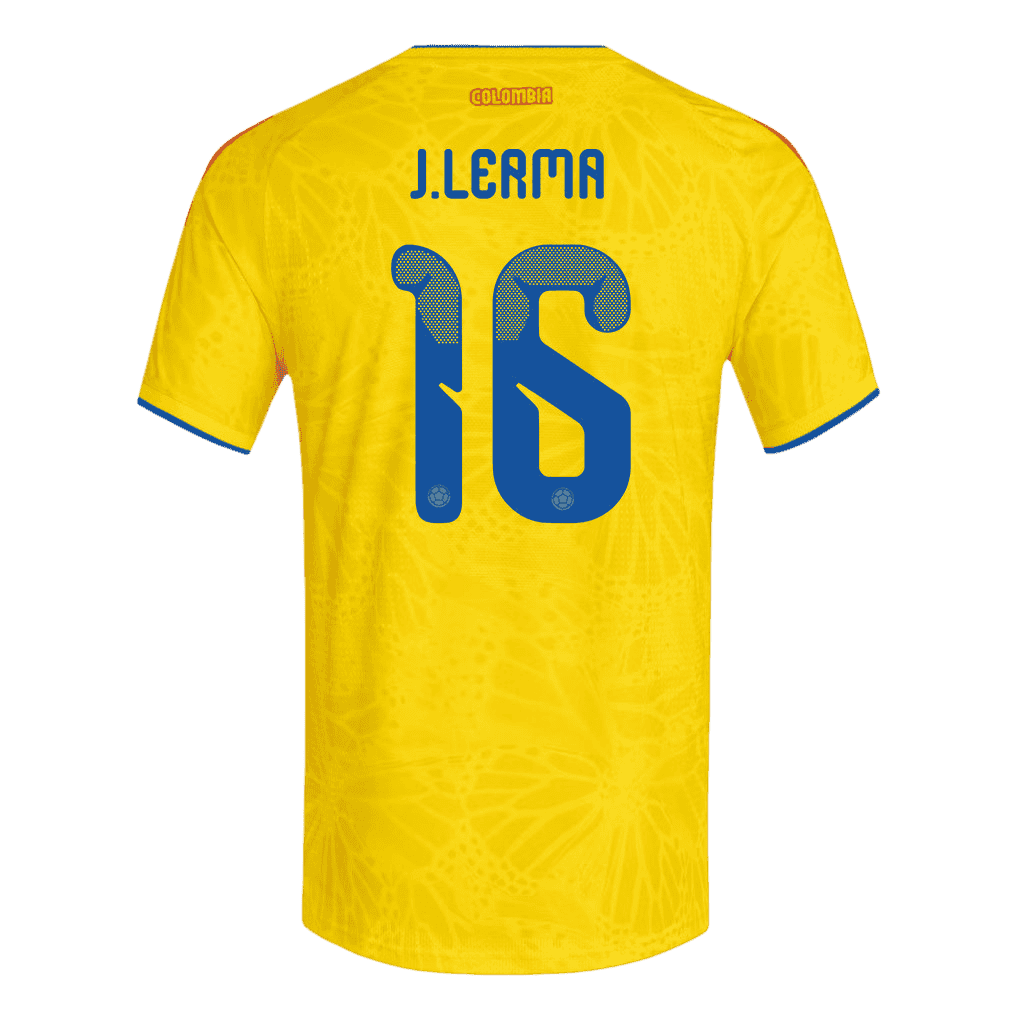 Colombia J. LERMA #16 Home World Cup 2026 Jersey Yellow Men's