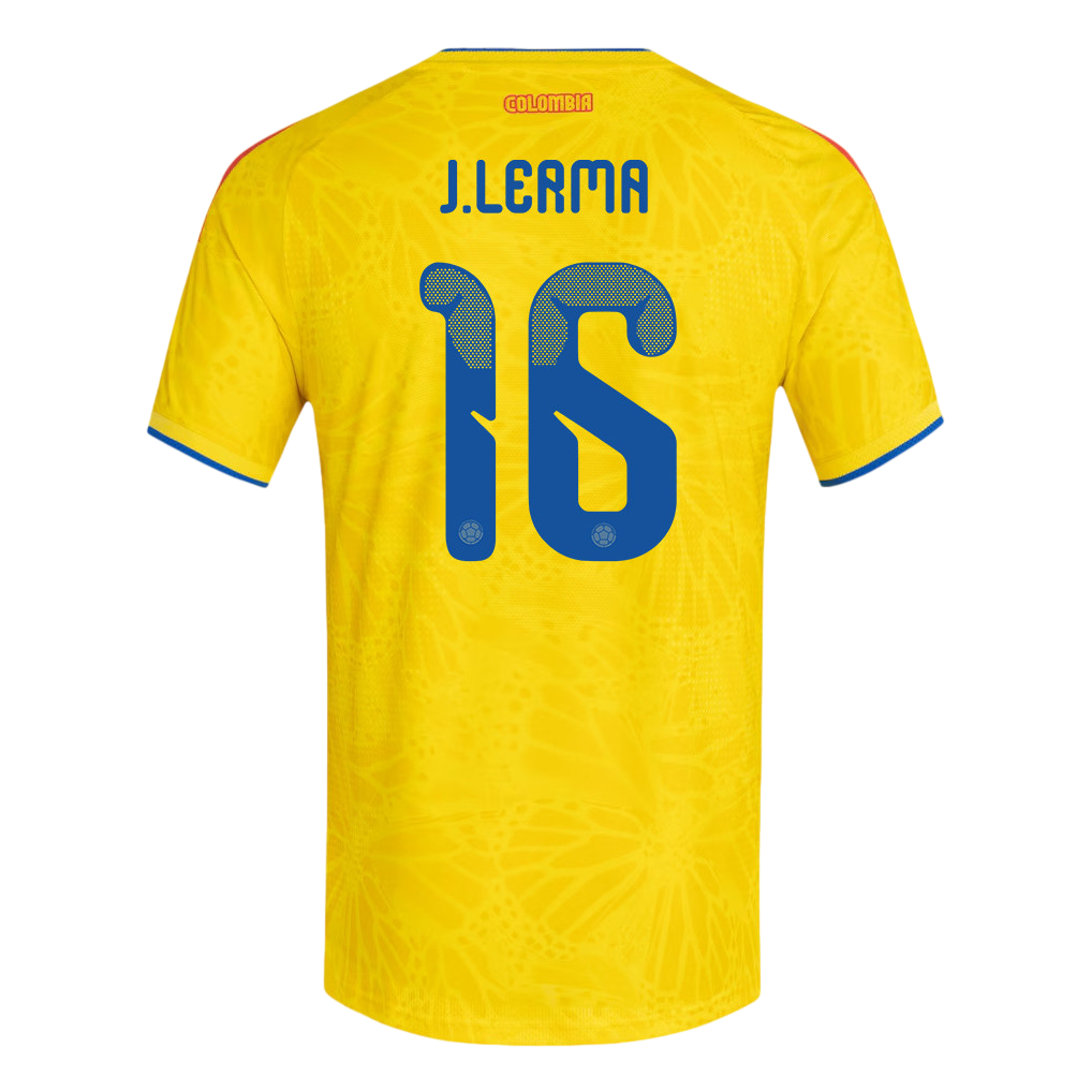 Colombia J. LERMA #16 Home World Cup 2026 Jersey Yellow Men's