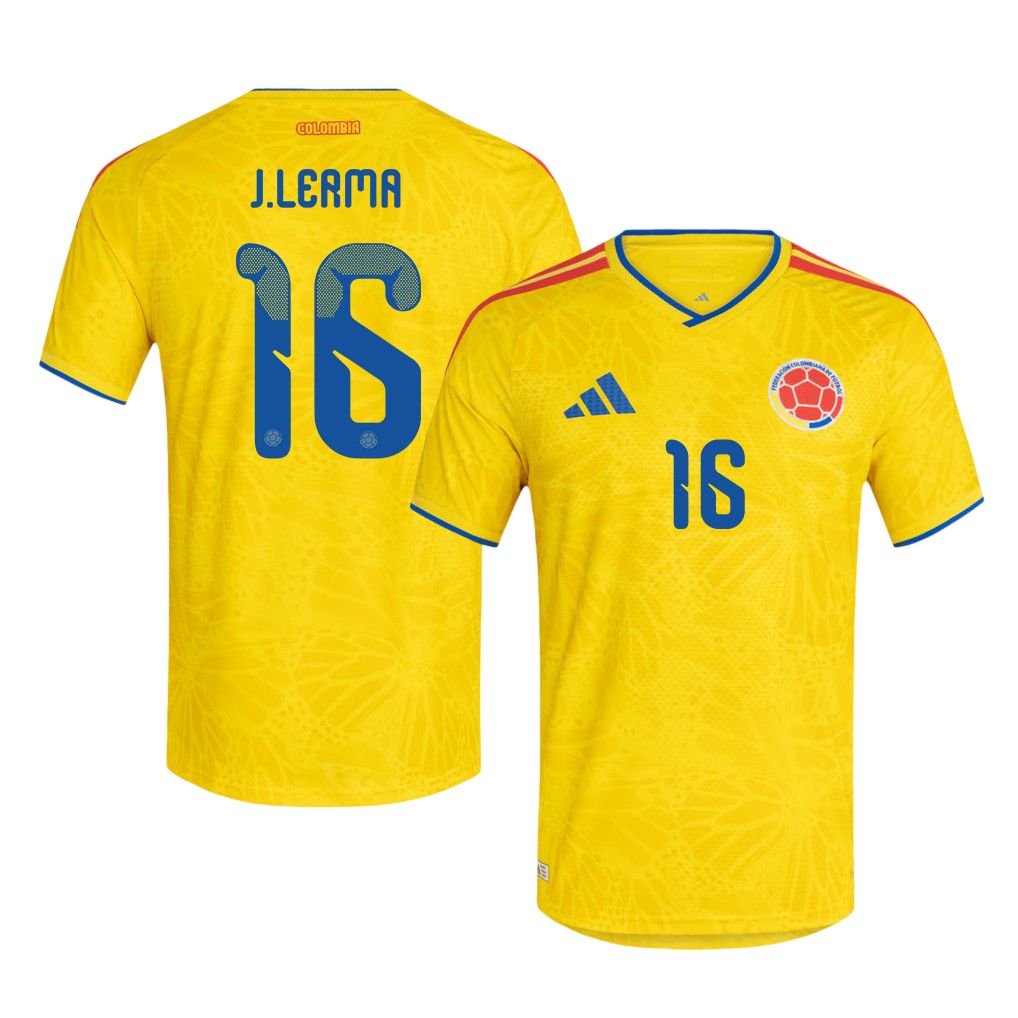 Colombia J. LERMA #16 Home World Cup 2026 Jersey Yellow Men's