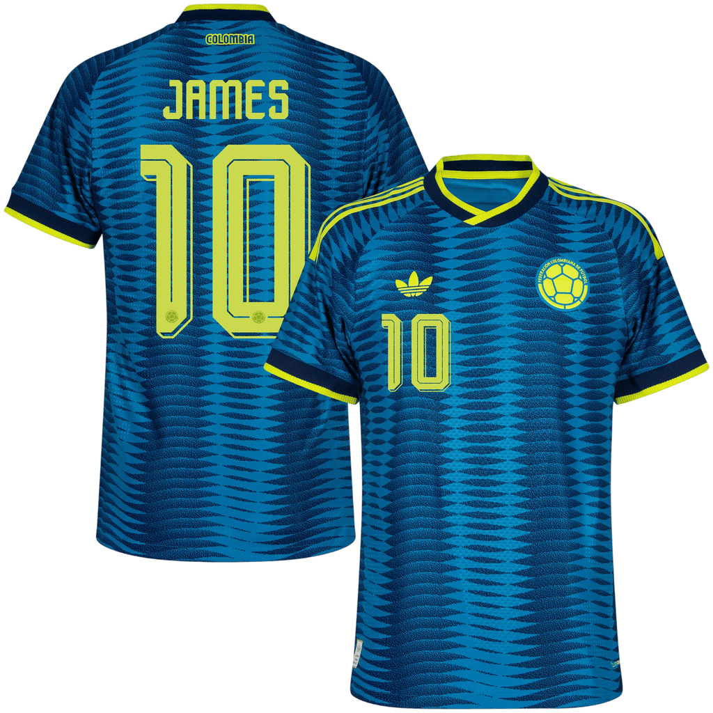 Colombia JAMES #10 Away World Cup 2026 Jersey Player's Version Blue Men's