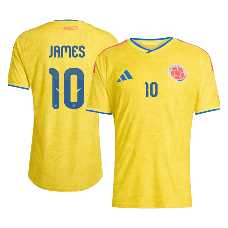 Colombia JAMES #10 Home World Cup 2026 Jersey Player's Version Yellow Men's