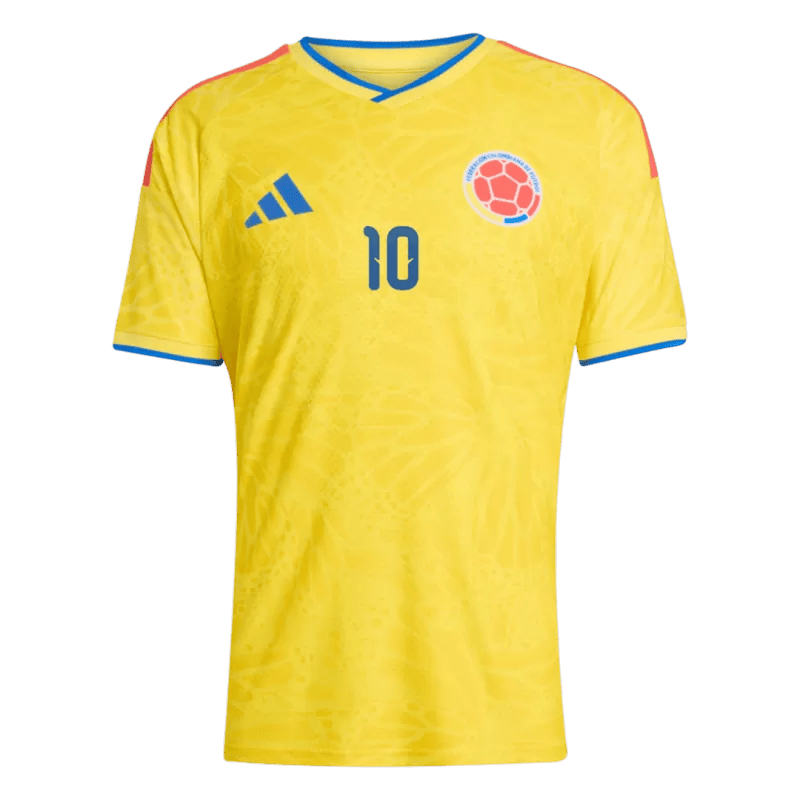 Colombia JAMES #10 Home World Cup 2026 Jersey Player's Version Yellow Men's
