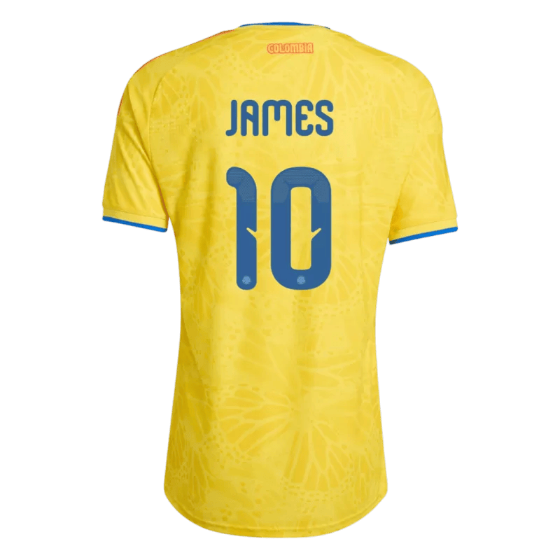 Colombia JAMES #10 Home World Cup 2026 Jersey Player's Version Yellow Men's