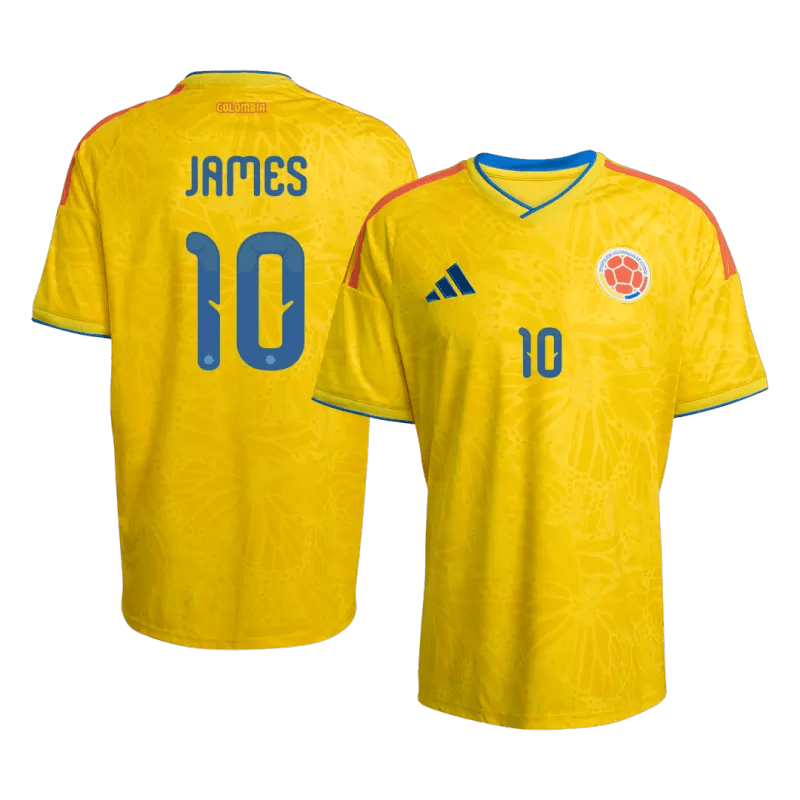 Colombia JAMES #10 Home World Cup 2026 Jersey Yellow Men's