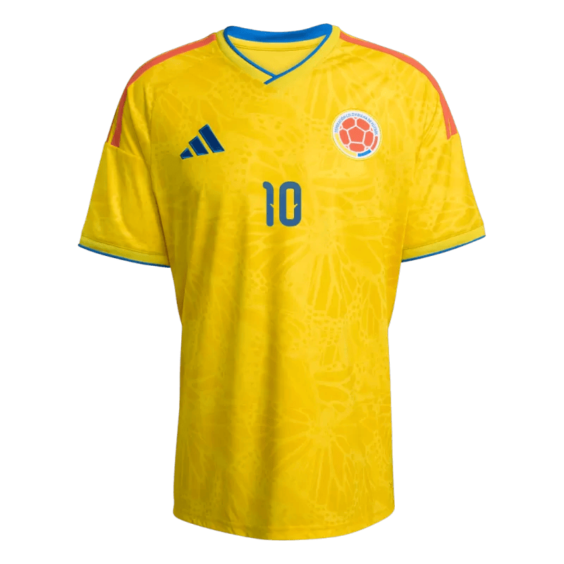 Colombia JAMES #10 Home World Cup 2026 Jersey Yellow Men's