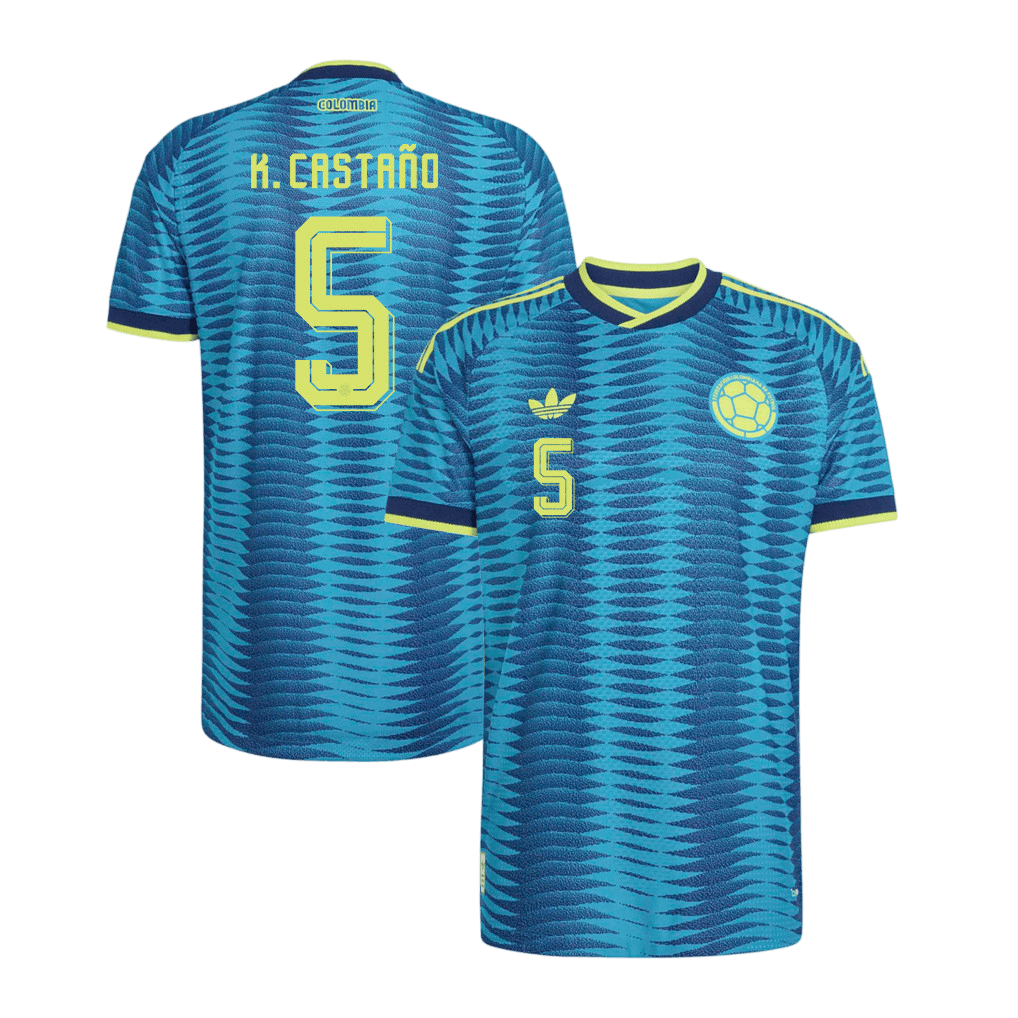 Colombia K. CASTAÑO #5 Away World Cup 2026 Jersey Blue Men's