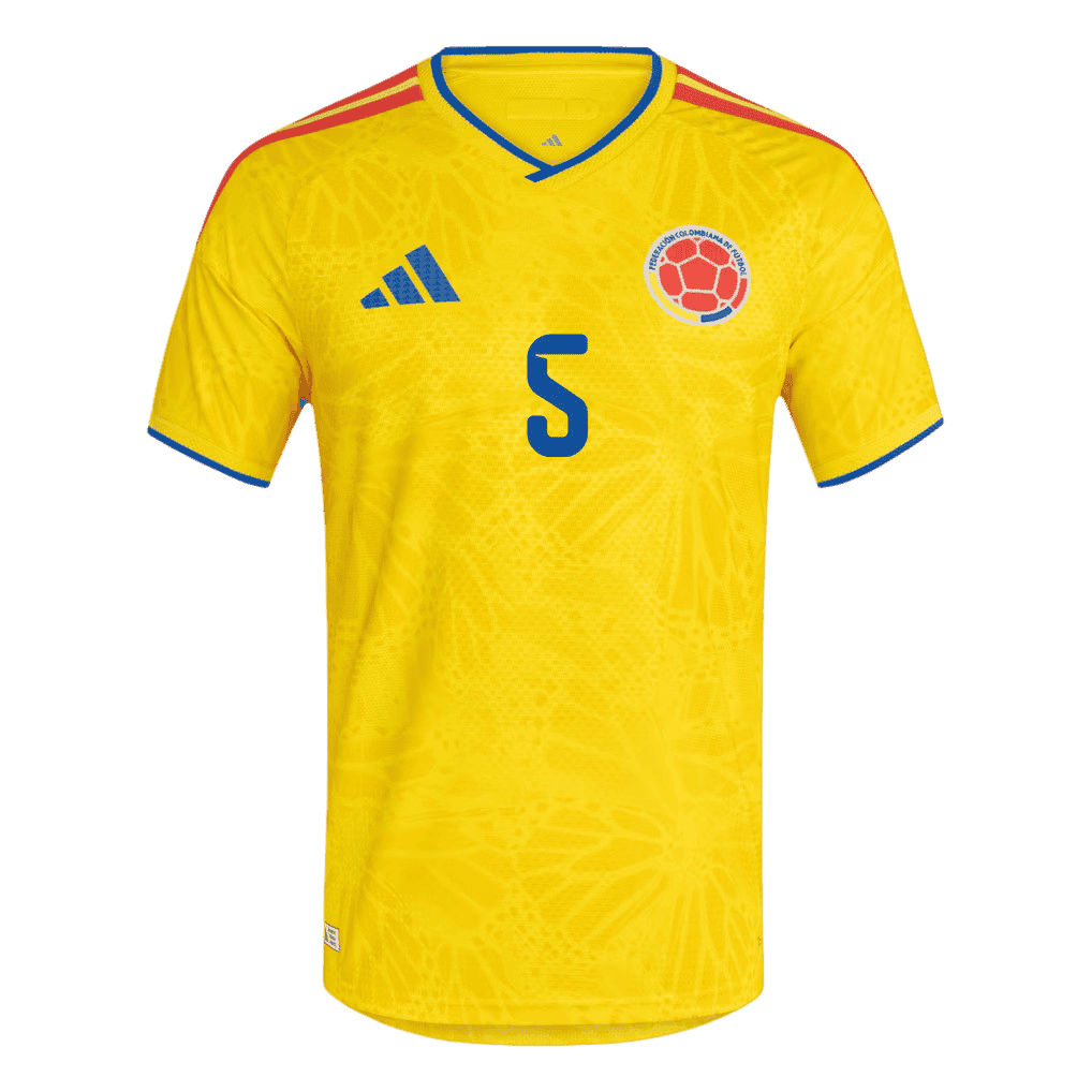 Colombia K. CASTAÑO #5 Home World Cup 2026 Jersey Yellow Men's