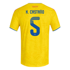 Colombia K. CASTAÑO #5 Home World Cup 2026 Jersey Yellow Men's