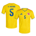 Colombia K. CASTAÑO #5 Home World Cup 2026 Jersey Yellow Men's