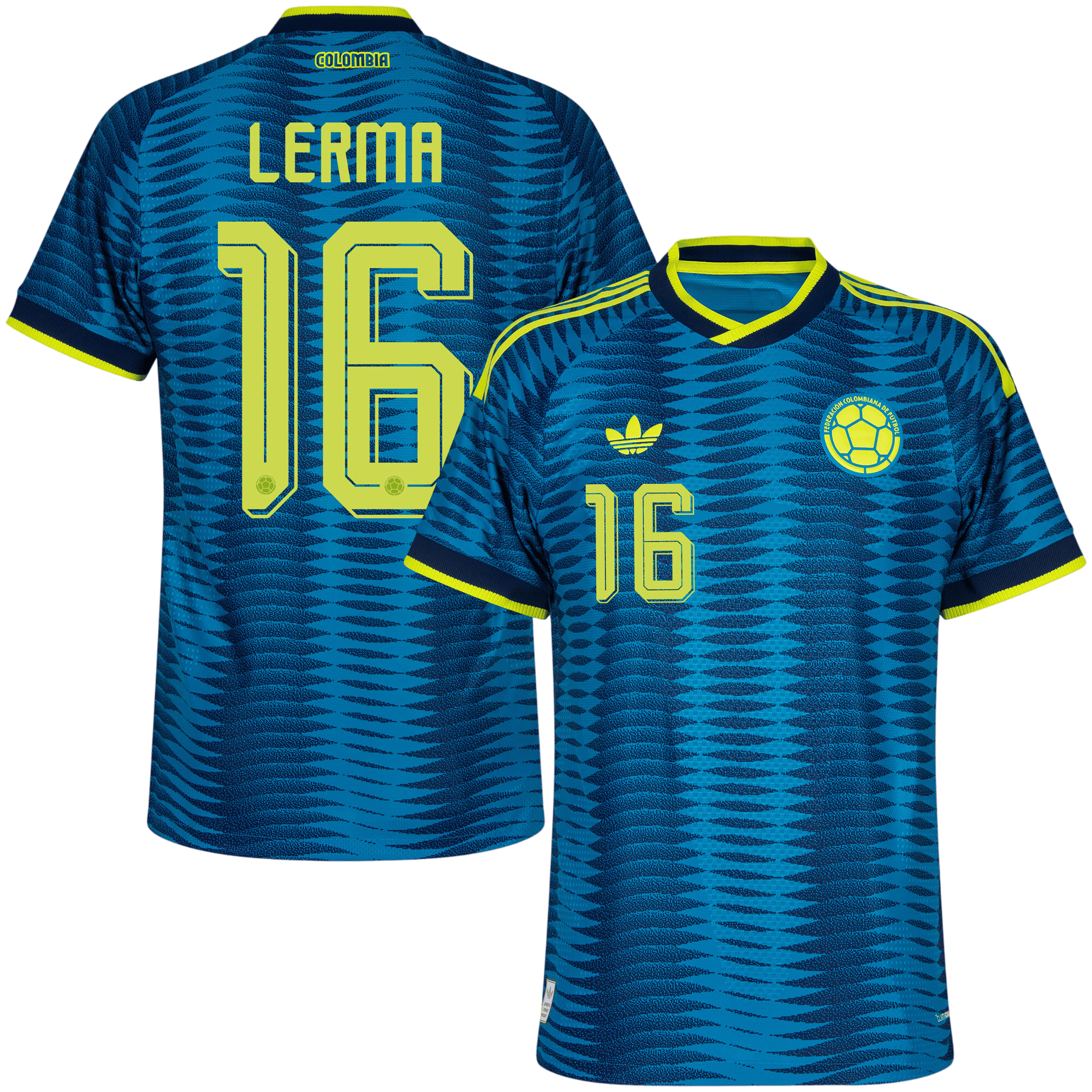 Colombia LERMA #16 Away World Cup 2026 Jersey Player's Version Blue Men's