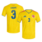 Colombia LUCUMÍ #3 Home World Cup 2026 Jersey Yellow Men's