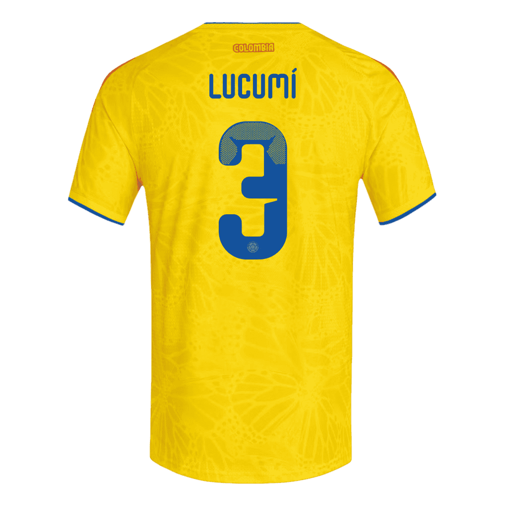 Colombia LUCUMÍ #3 Home World Cup 2026 Jersey Yellow Men's