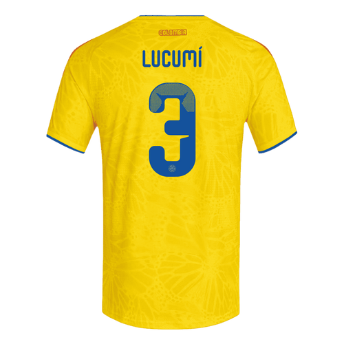 Colombia LUCUMÍ #3 Home World Cup 2026 Jersey Yellow Men's