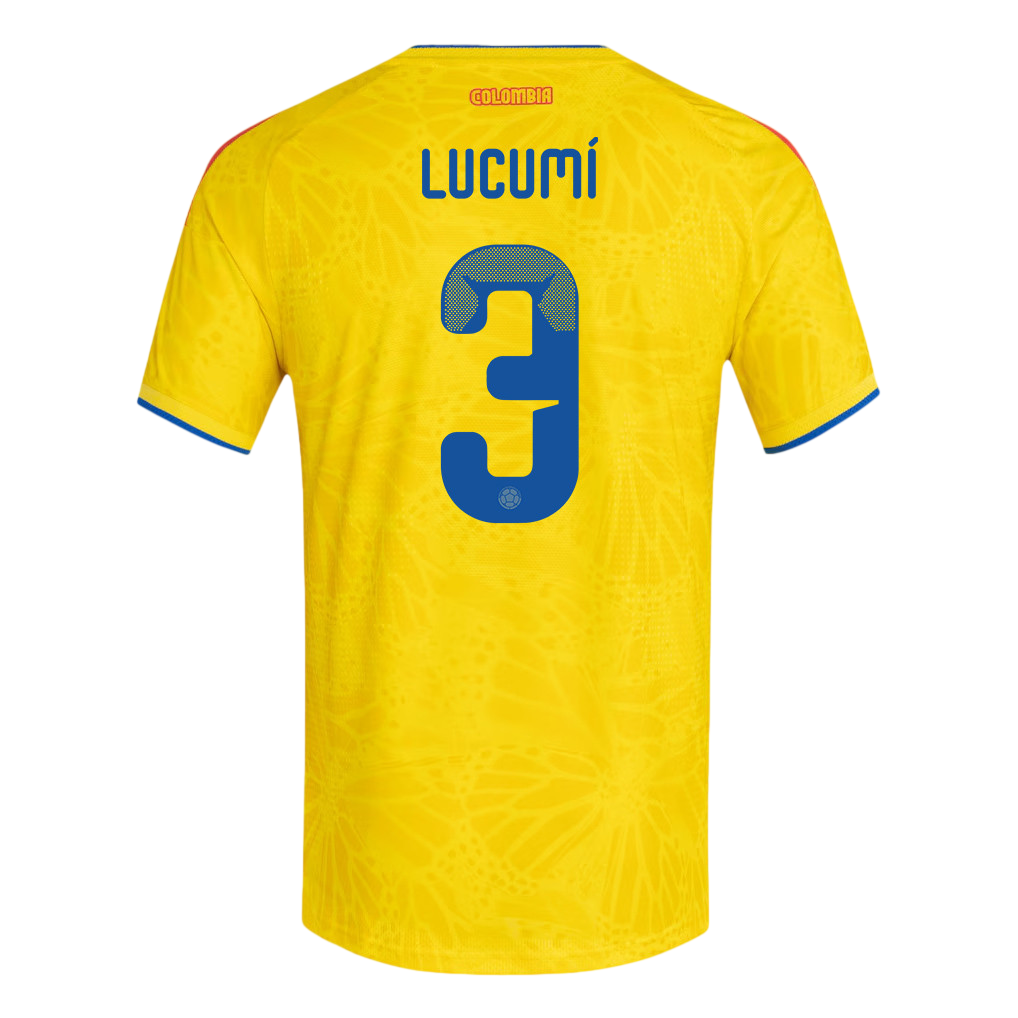 Colombia LUCUMÍ #3 Home World Cup 2026 Jersey Yellow Men's