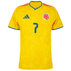 Colombia LUIS DIAZ #7 Home World Cup 2026 Jersey Player's Version Yellow Men's