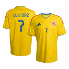 Colombia LUIS DIAZ #7 Home World Cup 2026 Jersey Yellow Men's
