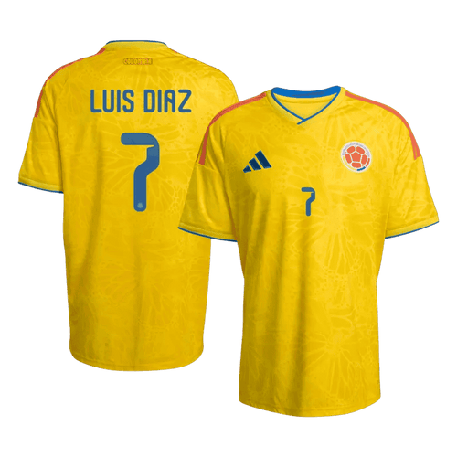 Colombia LUIS DIAZ #7 Home World Cup 2026 Jersey Yellow Men's